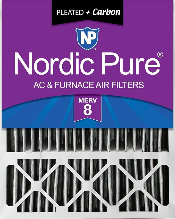 Nordic Pure 20x25x5 Lennox X6673 X6675 Replacement Air Filter MERV 8 + Carbon 1 by NordicPure