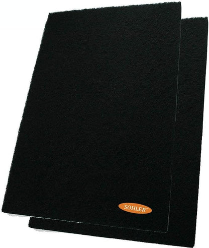 2 x Odor Control Activated Carbon Charcoal Cut-to-fit Replacement filter Pad by Sohler