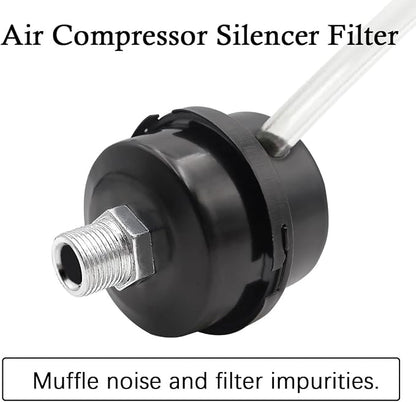 2 pcs 1/4" Thread Air Compressor Silencer, Air Compressor Intake Filter Sound - Image 4