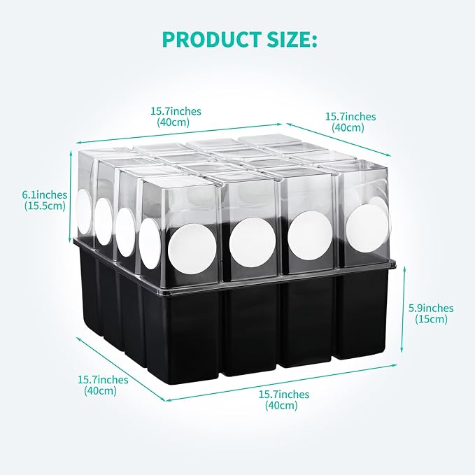 5 Set Monotub with Filter Disks 43.5 Quart Mushroom Grow Kit Vegetable Planting - Image 2