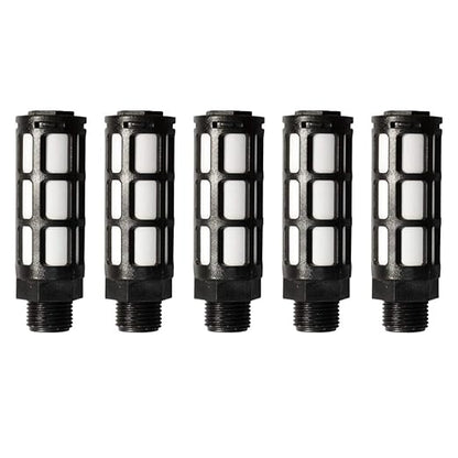 Quickun Plastic Exhaust Air Silencer, 3/8" Air Line Pneumatic Muffler Black Air - Image 3