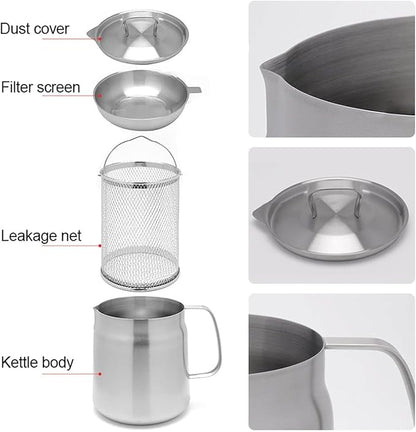 Oil Strainer, Bacon Grease Container Large Capacity Deep Fryer and Strainer Cup - Image 7