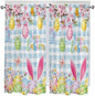 Happy Easter Living Room Curtains 72 Inches length, Spring Watercolor Bunny by Unknown