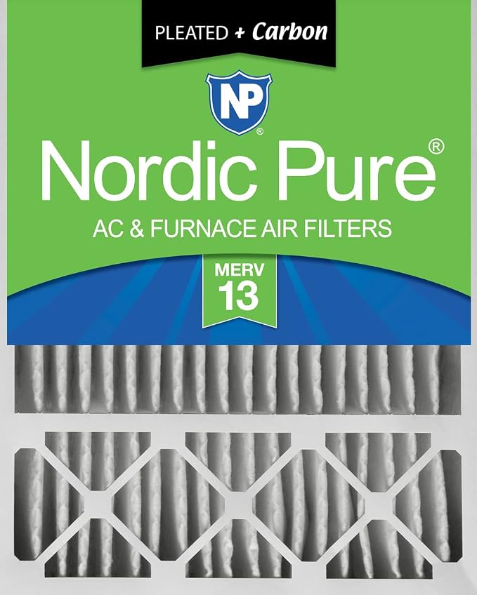Nordic Pure 20x25x5 Lennox X6673 X6675 Replacement AC Filter MERV 13 + Carbon 1 by NordicPure