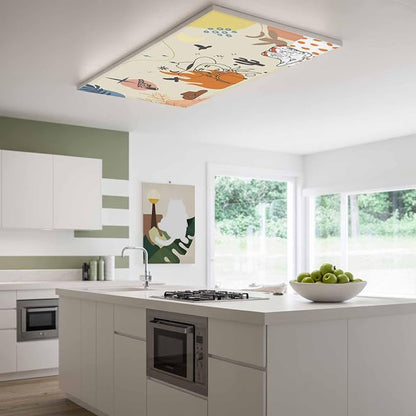 Fluorescent Light Covers for Ceiling Lights Boho Abstract Geometric Magnetic - Image 2