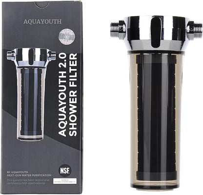 2.0 Carbon Shower Head Filter System | Removes Chlorine, Heavy Metals, And More by AQUAYOUTH