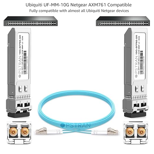 OPSTRAN 10GBASE-SR SFP+ Optical Transceiver Module Compatible with Ubiquiti Unifi UF-MM-10G 10Gbps 850nm 300m DDM Duplex LC MMF 10 Pack