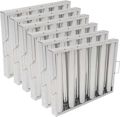6Pcs 19.5W x 15.5H x 1.78TH Inch Commercial Hood Filters, 430 Stainless Steel 5 by LOYALHEARTD