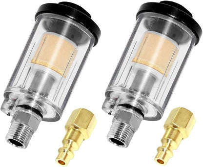 beduan Water Oil Separator Filter, 1/4" NPT Male and Female Thread Spray Gun by Beduan