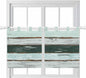 Blue Teal Kitchen Curtains 36 Inch Length, Small Window Curtains Tab Top by Unknown