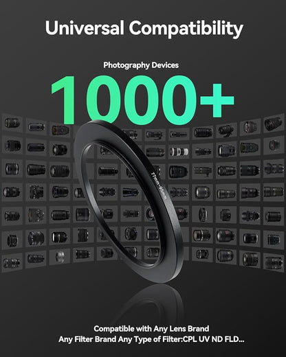 49-58mm Metal Step-Up Ring Adapter Compatible - Image 4
