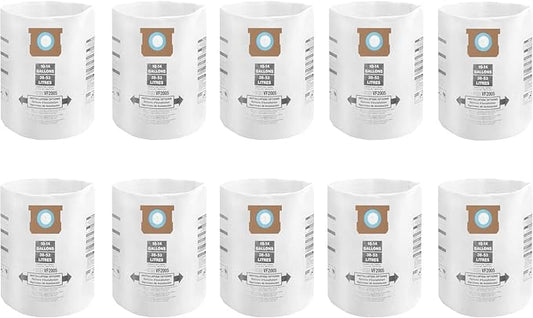 10 Pack Shop Vac 10-14 Gallon Vaccum Bags, ALYYDBG Type F 90662 9066200 9066233 by ALYYDBG