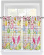 Happy Easter Kitchen Curtains 54 Inches Length, Spring Bunny Colorful Eggs by Unknown