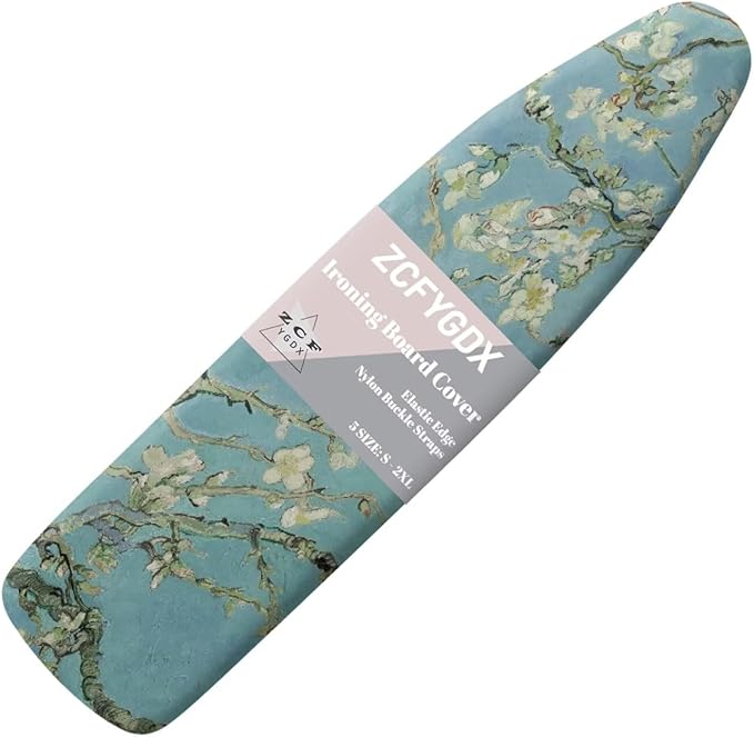 ZCFYGDX William Morris Prints Ironing Board Cover 3 Nylon Buckle Fastening Easy to Install Iron Decor Covers Standard with Elastic Edge Scorch Resistant Protective Covers for Iron Board 17x49 Inch