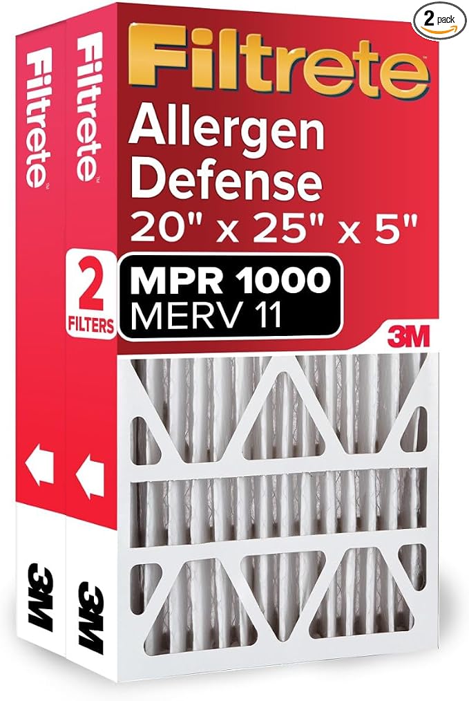 Filtrete 20x25x5 AC Furnace Air Filter, MPR 1000, MERV 11, Fits Lennox Devices by Filtrete