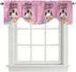 Pink Easter Tie Up Valance Curtains by Unknown