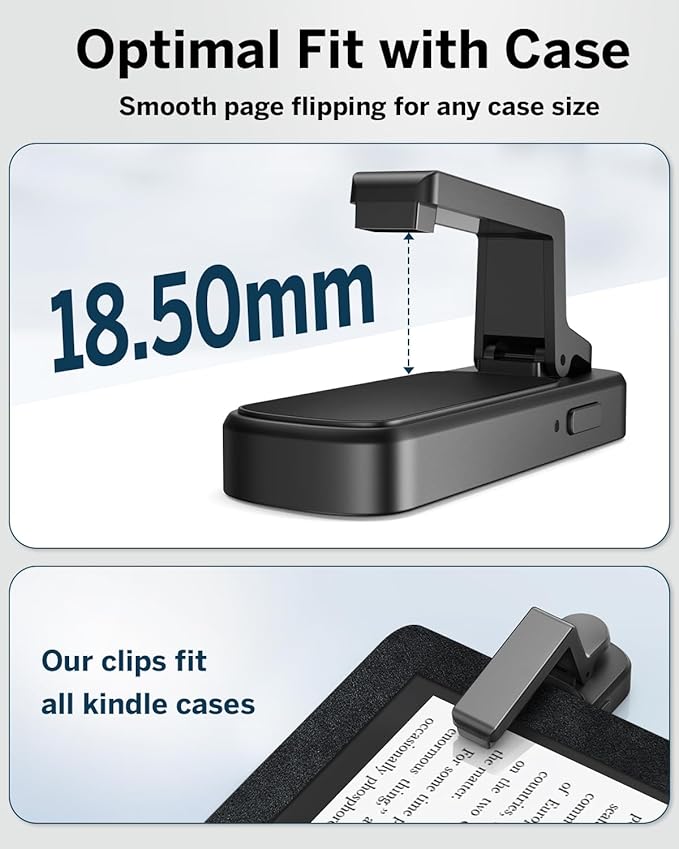 DATAFY [Case-Friendly] Remote Control Page Turner Ring for Kindle Paperwhite Oasis Scribe Kobo eReaders, Camera Camcorder Remote Controls, Page Turner Clicker for iPhone ipad Tablets with Storage Bag