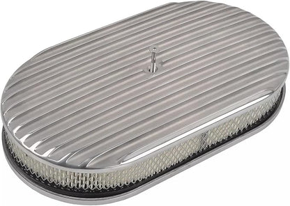 BestParts 15" Oval Full Finned Air Cleaner Aluminum Air Cleaner Assembly - Image 2