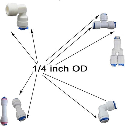 Lemoy 1/4" OD Quick Connect Push In to Connect Water Tube Fitting - Image 2