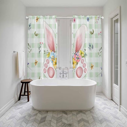 Easter Window Curtains 72 Inch Long 2 Panel Set, Rod Pocket Long Curtains & - Image 5