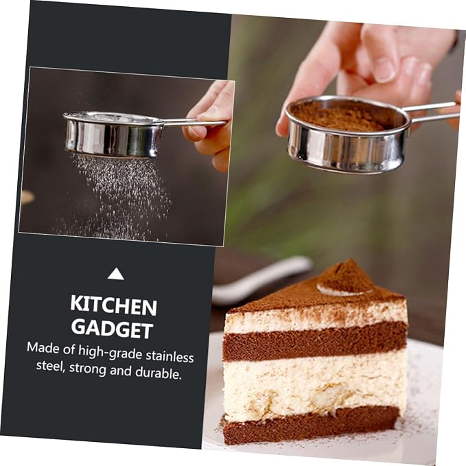 Luxshiny 2pcs Stainless Steel Flour Sieve - Image 2