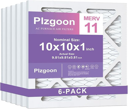 10x10x1 Air Filter MERV 11 MPR 1000 Pleated AC Furnace Filters Replacement by Unknown