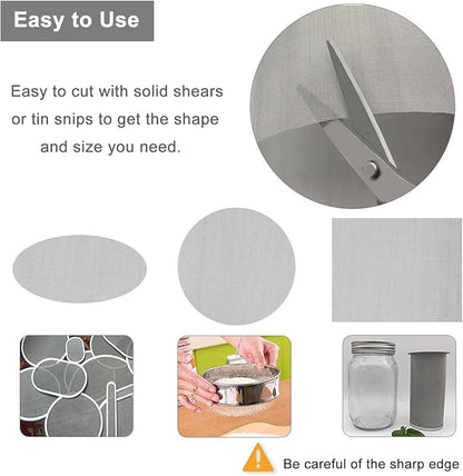 Woven Stainless Steel Wire Mesh, 250 Mesh Durable & Flexible, Fine to Large Mesh - Image 5