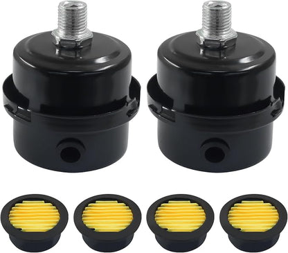 2 Pcs Air Compressor Silencer, 1/4 Inch Thread Intake Filter Muffler, 12.5 mm - Image 2