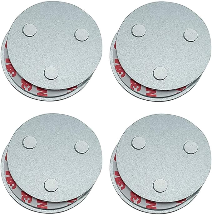meioro Magnetic Smoke Detector Installation Tool,Quick and Easy Fastening Ceiling Mounted Kit for Smoke Alarm Ø 70mm,No Need Drill 10 Seconds Install Smoke Sensors(4 pcs)