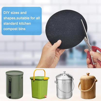 3 Pack Charcoal Filters for Compost Bucket, 6.7inch Compost Filter for - Image 5