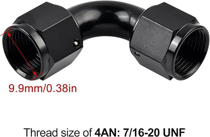 EVIL ENERGY 4AN Female to 4AN Female 90 degree Swivel Coupler Fitting Union - Image 3