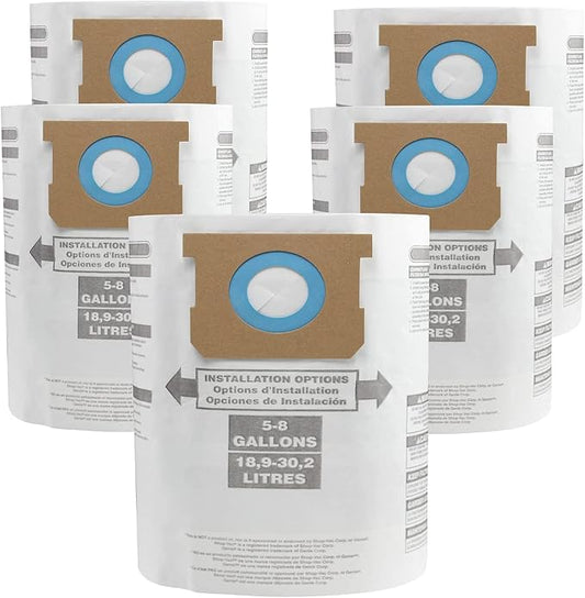 for Shop Vac Bags 5-8 Gallon, Type E 90661 9066133, Type H 90671 9067133; VF2004 by ALYYDBG