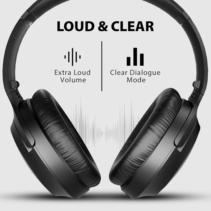 Avantree Opera Plus – Wireless Headphones for TV Watching with Clear Dialogue & Volume Boost for Seniors & Hard of Hearing (Mild–Moderate), Use with Soundbar, Charging Transmitter Base