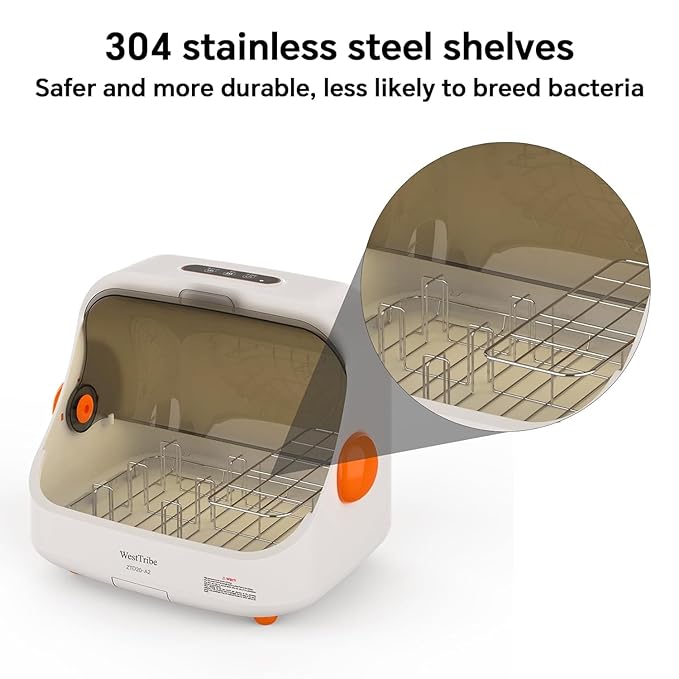 Baby Bottle Sterilizer and Dryer – UV Sterilizer 20L Large Capacity, Hot Air Drying, UV Sanitizer Box, No Need to add Water, No Need to Clean Regularly. Large Sterilizer for Nail Tools.