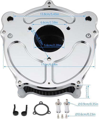 Motorcycle Air Cleaner Skull Style Air Filter - Image 5