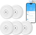 Douevo 5 Pack WiFi Water Leak Sensor, 100 dB Water Alarm Leak Detector, for Home, Basement, Bathroom, Kitchen(5 Pack)