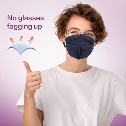 Miuphro KN95 Face Mask 50 Pack, Disposable Respirator Masks, 5 Layer Design - Image 4