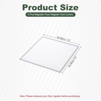YOKIVE 6 Pcs Magnetic Floor Vent Covers, Floor Register Cover PVC Mesh Air Vent - Image 2