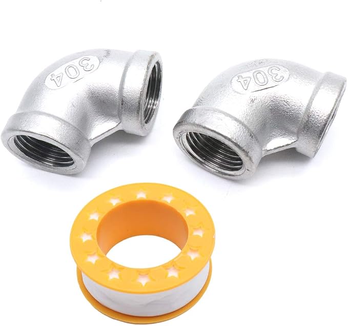 2Pcs 304 Stainless Steel 90 Degree Elbow 1/2" NPT Female x 1/2" NPT Female - Image 9