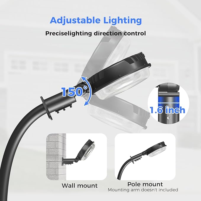 AIKVSXER LED Barn Lights 160W 24000LM Yard Area Light Dusk to Dawn Outdoor Lighting 6500K Security Flood Light IP66 Waterproof for Garden Garages Street Warehouse Farmhouse 12 Pack
