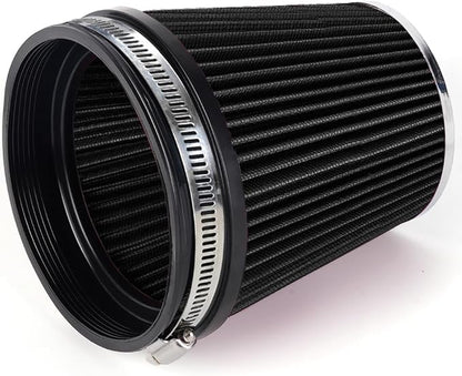 6" Inlet Cold Air Intake Filter Cone Replacement Performance Washable Clamp-On - Image 6