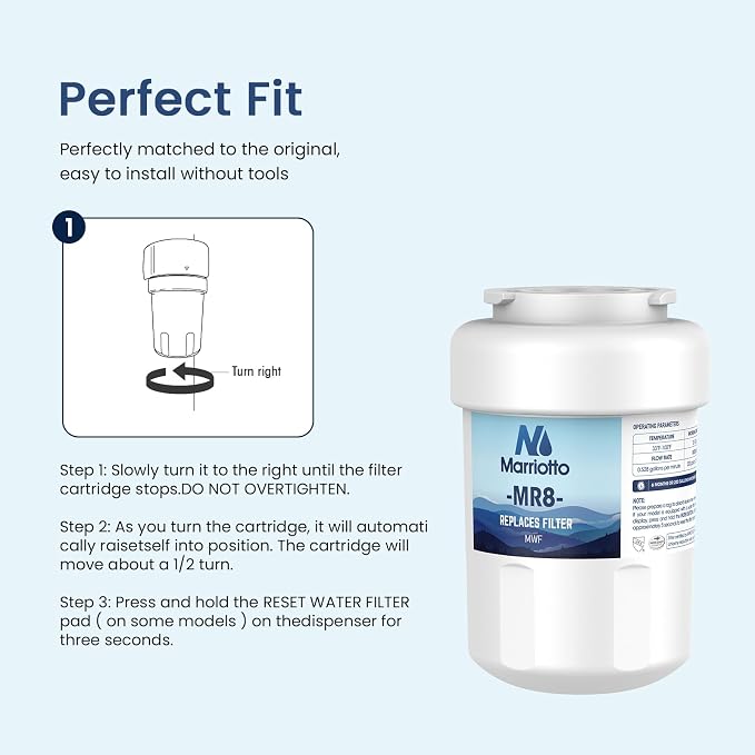 MARRIOTTO Smart Water Filters for Refrigerators NSF 42 Certified Cartridges - Image 5