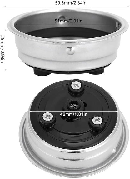 2-Pack Pressurized Coffee Filter Basket 51mm Portafilter Basket - Image 5
