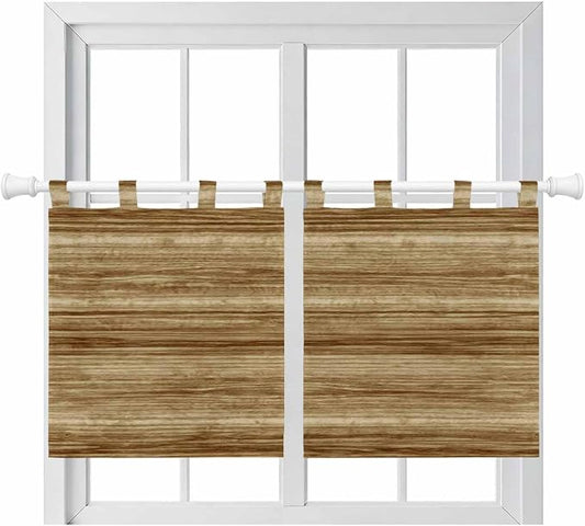 Vintage Western Kitchen Curtains 36 Inch Length, Small Window Curtains Tab Top by Unknown