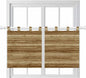 Vintage Western Kitchen Curtains 36 Inch Length, Small Window Curtains Tab Top by Unknown