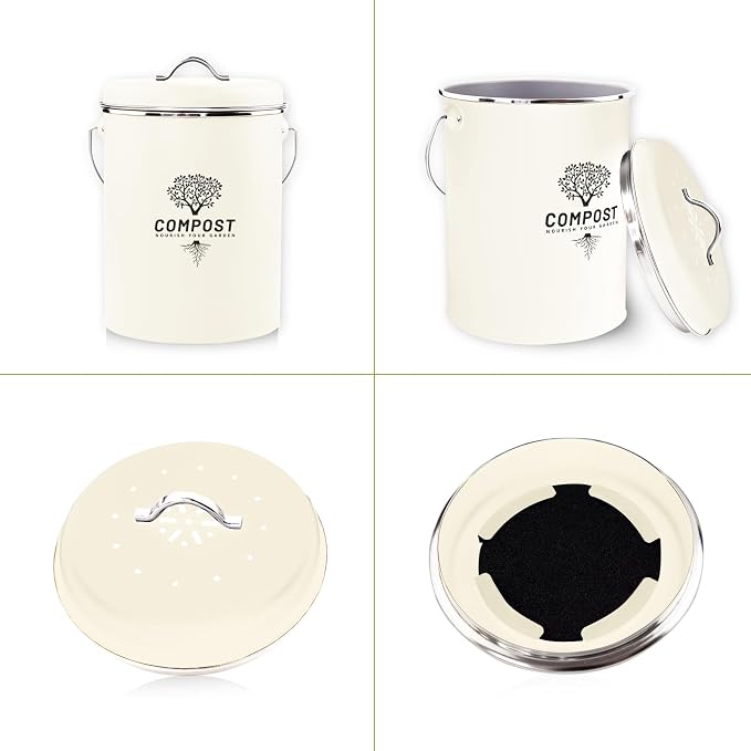 Kitchen Countertop Compost Bin, Odor Resistant Indoor Compost Bin - Image 3