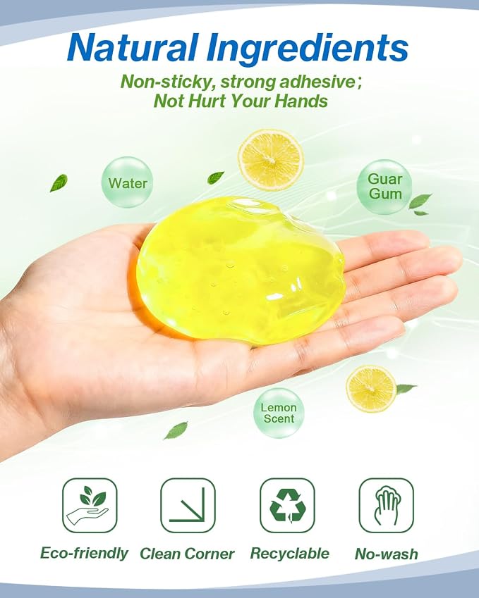 Car Cleaner Gels 4 Pack, Universal Dust Cleaner Putty Cleaner Slime, Cleaning - Image 6