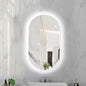 Oval LED Illuminated Bathroom Mirror, Wall-mounted Vanity Makeup Mirror by Unknown
