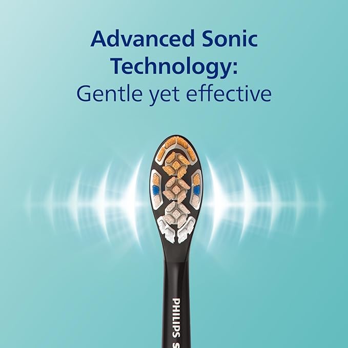 Philips Sonicare DiamondClean Smart 9500 Electric Toothbrush, Sonic Toothbrush with App, Pressure Sensor, Brush Head Detection, 5 Brushing Modes and 3 Intensity Levels, Grey, Model HX9923/41