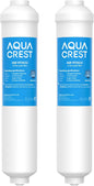 AQUA CREST FF35 Inline Water Filter Replacement, 1/4" Quick-Connect Replacement by AQUACREST